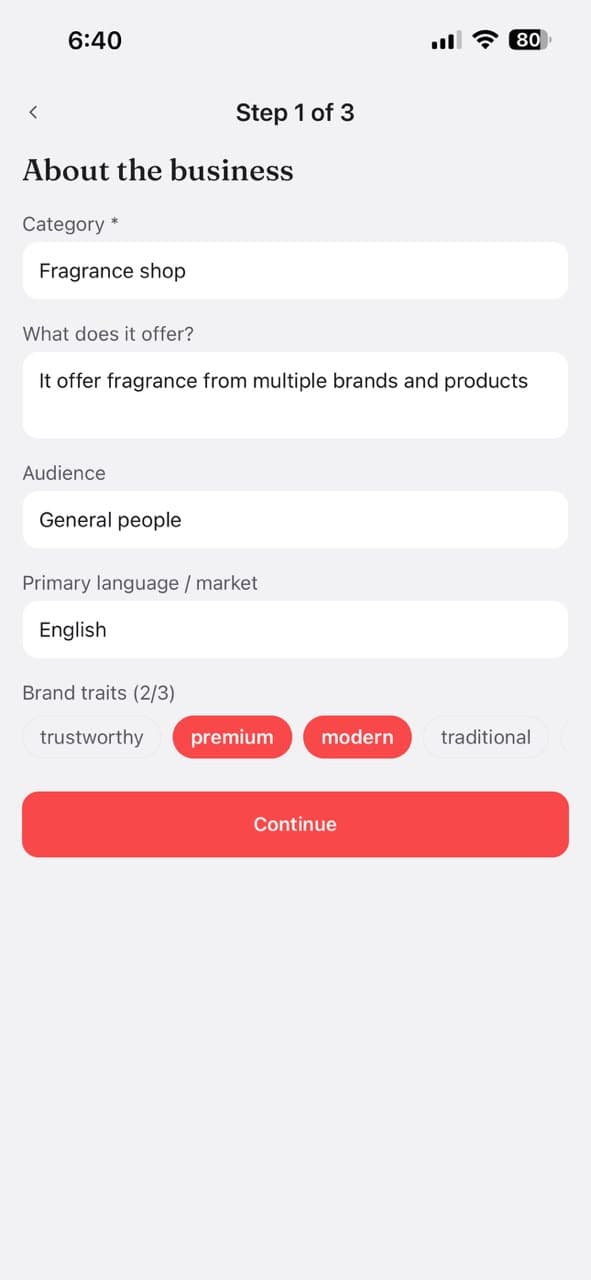 Business Namakaran: Business details