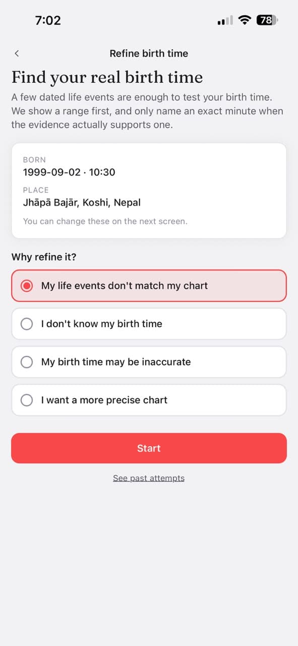 Astrology toolkit: Birth time refinement