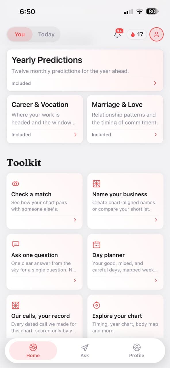 Astrology toolkit: Toolkit home