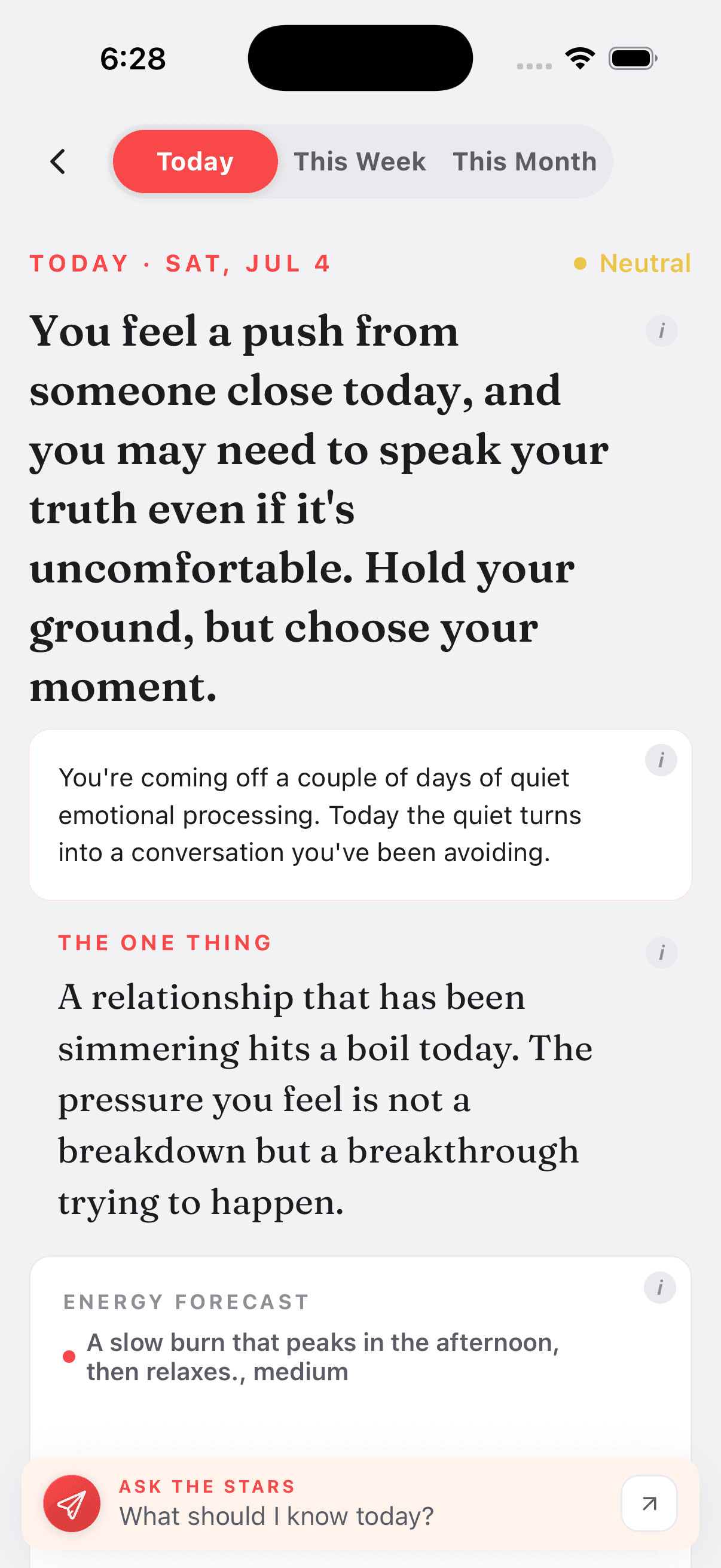 Daily guidance reading in Karma Code